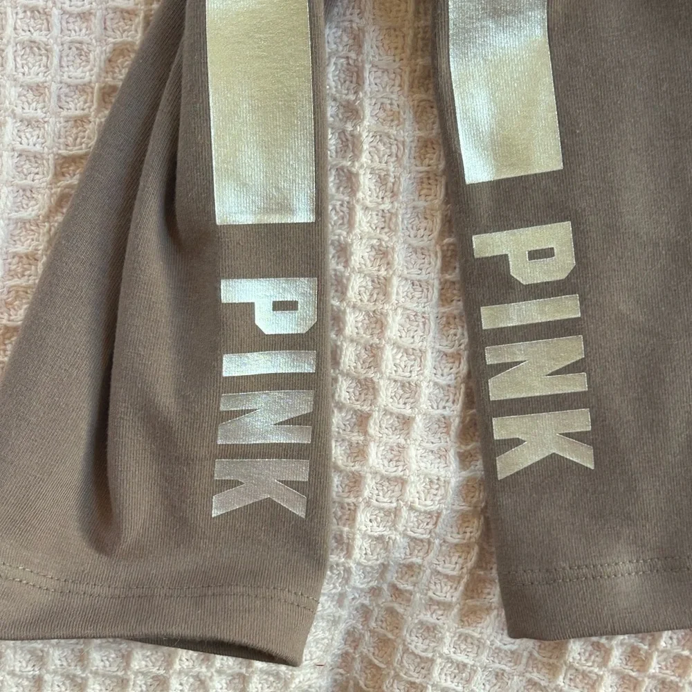 Victoria's Secret Pink Active High Waist Full Length Cotton Legging Coffee NWT S - Picture 6 of 9